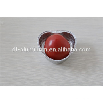 Popular aluminum foil baking cups AP055 heart shape red color